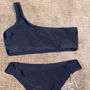 zaful one sleeve swim suit.